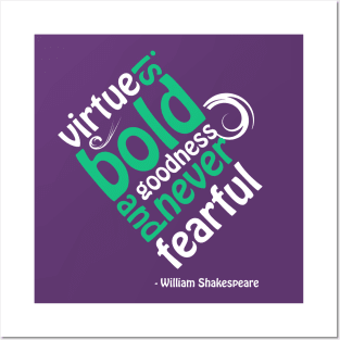 Virtue is Bold Posters and Art